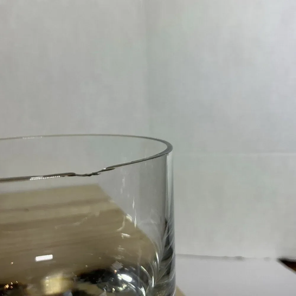 HTF CRATE & BARREL POLAND CLEAR KROSNO BUBBLE DOF GLASS Set Of 6